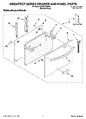 ARCHITECT SERIES DRAWER AND PANEL PARTS Diagram and Parts List for KUDD01DSSS0  KitchenAid Dishwasher