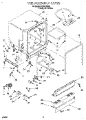 TUB ASSEMBLY Diagram and Parts List for DU840CWDQ0  Whirlpool Dishwasher