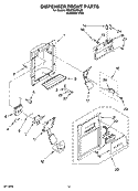DISPENSER FRONT PARTS Diagram and Parts List for ED2FHAXSL02  Whirlpool Refrigerator