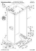 CABINET Diagram and Parts List for KSSS42QDX05  KitchenAid Refrigerator