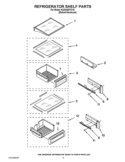 REFRIGERATOR SHELF PARTS Diagram and Parts List for KSSO48FTX15  KitchenAid Refrigerator