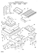 SHELF Diagram and Parts List for KTRS21MJBL01  KitchenAid Refrigerator