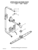 UPPER WASH AND RINSE PARTS Diagram and Parts List for WDT770PAYW2  Whirlpool Dishwasher