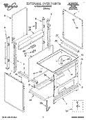 EXTERNAL OVEN, LIT/OPTIONAL Diagram and Parts List for RF0100XRW9  Whirlpool Range