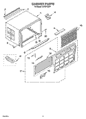 CABINET PARTS Diagram and Parts List for CAR21CSR1  Crosley Air Conditioner