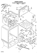 LINER Diagram and Parts List for ET8NHMXKT00  Whirlpool Refrigerator