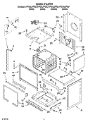 OVEN PARTS Diagram and Parts List for GY398LXPB02  Whirlpool Range