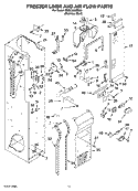 FREEZER LINER AND AIR FLOW PARTS Diagram and Parts List for KSSC36QMS03  KitchenAid Refrigerator