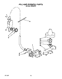 FILL AND OVERFILL Diagram and Parts List for KUDI22GT3  KitchenAid Dishwasher