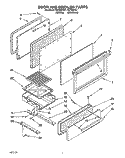 DOOR AND BROILER Diagram and Parts List for FGP320YL1  Roper Range