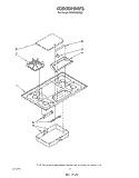 COOKTOP Diagram and Parts List for SC8536EWW0  Whirlpool Cooktop