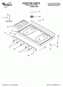 COOKTOP PARTS Diagram and Parts List for WFG111SVQ0  Whirlpool Range