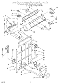 CONTROLS AND REAR PANEL Diagram and Parts List for LLT7144AN0  Whirlpool Washer