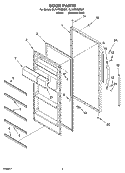 DOOR PARTS Diagram and Parts List for EL7ATRRMQ07  Whirlpool Refrigerator