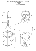 AGITATOR, BASKET AND TUB Diagram and Parts List for CAW1762EW0  Whirlpool Washer