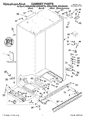 CABINET, LITERATURE Diagram and Parts List for KSSS42FKX00  KitchenAid Refrigerator