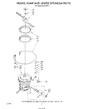 HEATER, PUMP AND LOWER SPRAY ARM Diagram and Parts List for DU8750XT1  Whirlpool Dishwasher