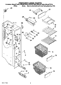 FREEZER LINER PARTS Diagram and Parts List for KSRL25FTST00  KitchenAid Refrigerator