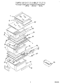 REFRIGERATOR SHELF Diagram and Parts List for GD22DFXFB00  Whirlpool Refrigerator
