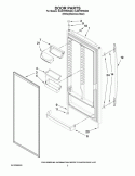 DOOR PARTS Diagram and Parts List for EL88TRRWQ00  Whirlpool Refrigerator