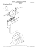 DOOR AND PANEL PARTS Diagram and Parts List for KUDE50CXSS8  KitchenAid Dishwasher