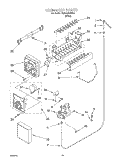 ICE MAKER, OPTIONAL Diagram and Parts List for SS25AEXHW02  Whirlpool Refrigerator