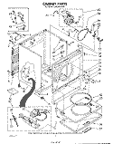 CABINET Diagram and Parts List for LG6606XPW1  Whirlpool Dryer