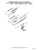 CONTROL PANEL AND LATCH PARTS Diagram and Parts List for WDF310PAAD0  Whirlpool Dishwasher