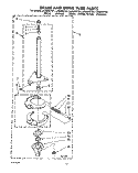 BRAKE AND DRIVE TUBE Diagram and Parts List for LA9800XTW1  Whirlpool Washer