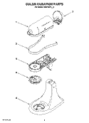 COLOR VARIATION PARTS Diagram and Parts List for KSM160PSMC0  KitchenAid Mixer