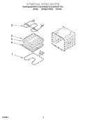 INTERNAL OVEN Diagram and Parts List for RBS245PDB10  Whirlpool Wall Oven