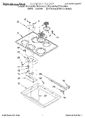 SECTION Diagram and Parts List for KECS100SOB3  KitchenAid Cooktop