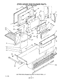 OVEN DOOR AND DRAWER Diagram and Parts List for RF4400XLW4  Whirlpool Range