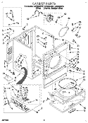 CABINET Diagram and Parts List for LGR6634BQ2  Whirlpool Dryer