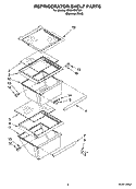 REFRIGERATOR SHELF PARTS Diagram and Parts List for ID5HHEXTS01  Whirlpool Refrigerator