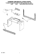 CABINET AND INSTALLATION PARTS Diagram and Parts List for MH1170XSB1  Whirlpool Microwave
