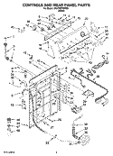 CONTROLS AND REAR PANEL PARTS Diagram and Parts List for 4KNTW5705TQ0  KitchenAid Washer