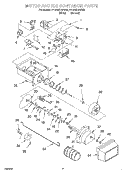 MOTOR AND ICE CONTAINER Diagram and Parts List for 4YED25DQFW02  Whirlpool Refrigerator
