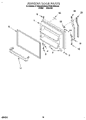 FREEZER DOOR, LIT/OPTIONAL Diagram and Parts List for KTRS21MDWH03  KitchenAid Refrigerator