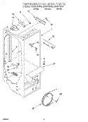 REFRIGERATOR LINER Diagram and Parts List for GD22DFXFB01  Whirlpool Refrigerator