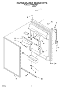REFRIGERATOR DOOR Diagram and Parts List for GT9SHKXKQ01  Whirlpool Refrigerator