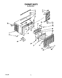 CABINET Diagram and Parts List for R611  Whirlpool Air Conditioner