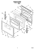 DOOR PARTS, OPTIONAL PARTS Diagram and Parts List for TGS326RD2  Estate Range