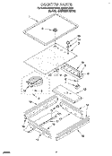 COOKTOP Diagram and Parts List for RS696PXBB0  Whirlpool Range