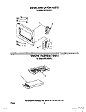 DOOR AND LATCH, WIRING HARNESS Diagram and Parts List for MW1000XP0  Whirlpool Microwave
