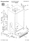 CABINET, LITERATURE Diagram and Parts List for 4KSRS27QFA03  Whirlpool Refrigerator