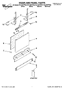 DOOR AND PANEL PARTS Diagram and Parts List for DU1100XTPBA  Whirlpool Dishwasher