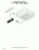 LOWER RACK PARTS Diagram and Parts List for KUDE20IXSS1  KitchenAid Dishwasher