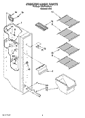 FREEZER LINER PARTS Diagram and Parts List for 6ED2FHKXRL04  Whirlpool Refrigerator