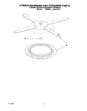 LOWER WASHARM AND STRAINER Diagram and Parts List for KUDI230BWH0  KitchenAid Dishwasher